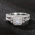 New Inlaid Zircon Couple Rings For Women, Light Luxury Wedding Banquet Fashion Jewelry view 1