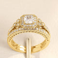 New Inlaid Zircon Couple Rings For Women, Light Luxury Wedding Banquet Fashion Jewelry view 5