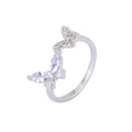 Korean Forest Style Butterfly Open Adjustable Ring For Women, Sweet Fresh Fashion Accessory view 5