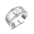 Electroplated Hollow NANA Letter Ring For Women Trendy Personalized Metal Jewelry view 5