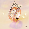Electroplated Hollow NANA Letter Ring For Women Trendy Personalized Metal Jewelry view 4