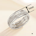 European Geometric Cross Line Ring Set, Simple Classic Three Piece Light Luxury Daily Jewelry view 4