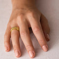 European Geometric Cross Line Ring Set, Simple Classic Three Piece Light Luxury Daily Jewelry view 3