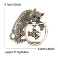 Alloy Cartoon Cat Fishing Brooch For Suit And Sweater view 4