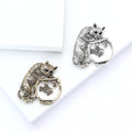 Alloy Cartoon Cat Fishing Brooch For Suit And Sweater view 1