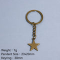 Metal Simple Star Keychain Bag Charm Gift view 2