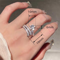 Double Wrap Sun Moon Star Open Ring And Shooting Star Earrings Jewelry Set For Women view 4