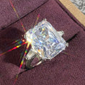 Italian Style Quadrilateral Geometric Ring For Women, Luxury Engagement Wedding Fashion Jewelry view 5