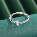 Minimalist Link Buckle Geometric Ring, Simple Fashion Single Band For Daily Women's Accessories view 2