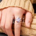 3D Micro Pave Geometric Ring For Women, Marquise Line Design Fashion Korean Jewelry view 4
