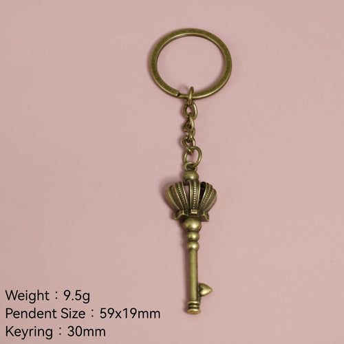 Zinc Alloy Unlocking Key Shape Keychain Key Ring Gift