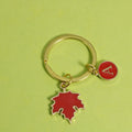Zinc Alloy Maple Leaf Letter Keychain Bag Charm Gift view 2