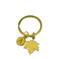 Zinc Alloy Maple Leaf Letter Keychain Bag Charm Gift view 5