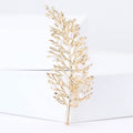 Alloy Pearl Leaf Brooch Pin for Cardigans and Coats view 2