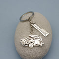 Metal Drive Safe Slogan Keychain Car Key Ring view 3