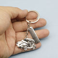 Metal Drive Safe Slogan Keychain Car Key Ring view 4