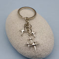 Metal Star Cluster Keychain Bag Charm Gift view 3