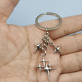 Metal Star Cluster Keychain Bag Charm Gift view 4
