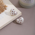 French Polka Dot Heart Pearl Studs Elegant Light Luxury Winter Women's Fashion Earrings view 3