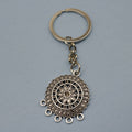 Metal Flower Geometric Keychain Bag Charm Gift for Women view 1