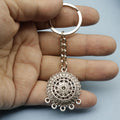 Metal Flower Geometric Keychain Bag Charm Gift for Women view 4
