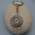 Metal Flower Geometric Keychain Bag Charm Gift for Women view 3