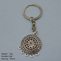 Metal Flower Geometric Keychain Bag Charm Gift for Women view 2