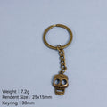 Zinc Alloy Skull Keychain for Bag Charm Gift view 2