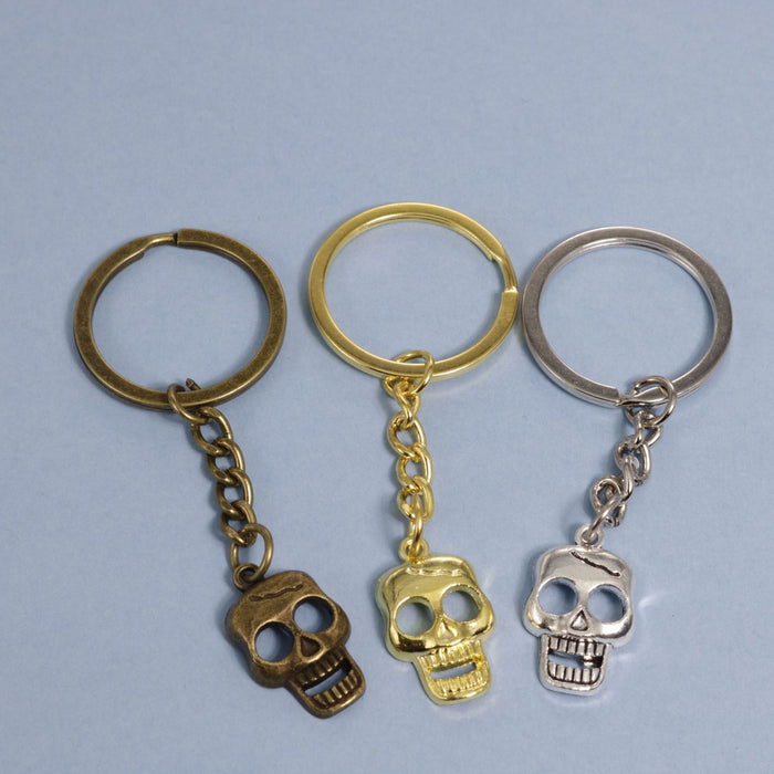 Zinc Alloy Skull Keychain for Bag Charm Gift