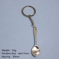 Zinc Alloy Spoon Shape Keychain For Kitchen Gift view 2