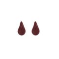Light Luxury Vintage Glossy Red Enamel Acrylic Irregular Candy Bean Silver Pin Stud Earrings view 5