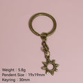 Metal Sun Keychain Bag Charm Gift for Women view 2
