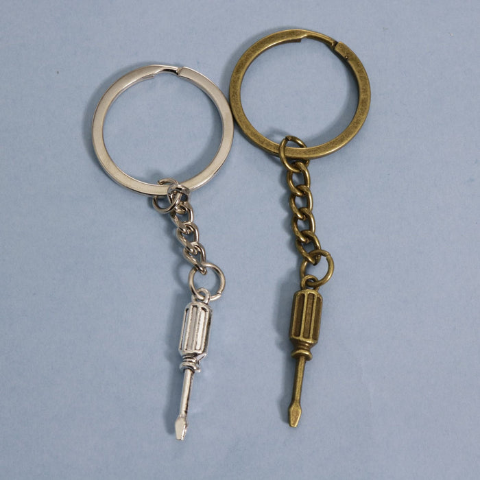 Metal Screwdriver Keychain For Tool Gift Key Ring