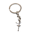 Metal Ballet Dancer Keychain Minimalist Bag Charm Gift view 5