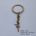 Metal Ballet Dancer Keychain Minimalist Bag Charm Gift view 2