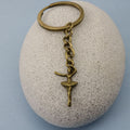 Metal Ballet Dancer Keychain Minimalist Bag Charm Gift view 3