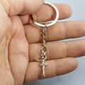 Metal Ballet Dancer Keychain Minimalist Bag Charm Gift view 4