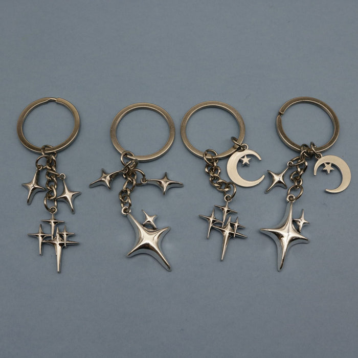 Metal Hollow Star Keychain Minimalist Bag Charm Gift