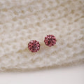 Luxury Multicolor Rhinestone Shamballa Ball Studs Silver Needle Crystal Fashion Earrings view 2