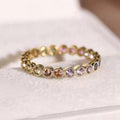 Simple Colorful Women's Ring With Inlaid Zircon Sweet Daily Delicate Jewelry view 2