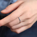 Simple Colorful Women's Ring With Inlaid Zircon Sweet Daily Delicate Jewelry view 3