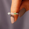 Metal Flower Ring For Women, Pastoral Fresh Enamel Floral Finger Jewelry For Daily Wear view 2