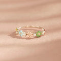 Metal Flower Ring For Women, Pastoral Fresh Enamel Floral Finger Jewelry For Daily Wear view 3