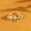 Metal Flower Ring For Women, Pastoral Fresh Enamel Floral Finger Jewelry For Daily Wear view 4