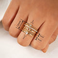 Bohemian Geometric Round Ring Five Piece Set Minimalist Stackable Fashion Finger Jewelry view 4