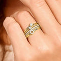 Bohemian Geometric Round Ring Five Piece Set Minimalist Stackable Fashion Finger Jewelry view 1