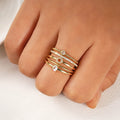 Bohemian Geometric Round Ring Five Piece Set Minimalist Stackable Fashion Finger Jewelry view 6