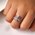 Bohemian Geometric Round Ring Five Piece Set Minimalist Stackable Fashion Finger Jewelry view 5