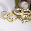 Bohemian Geometric Round Ring Five Piece Set Minimalist Stackable Fashion Finger Jewelry view 3