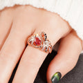 Flamingo Design Statement Ring For Women, Fashion Animal Theme Vacation Jewelry view 3